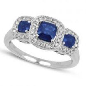 Allurez 3-Stone Diamond and Blue Sapphire Ring 14k White Gold.jpg